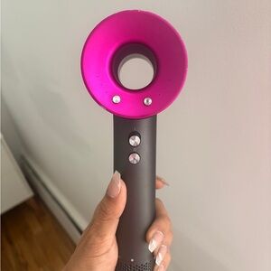 Dyson Hair Dryer in Pink and Gray